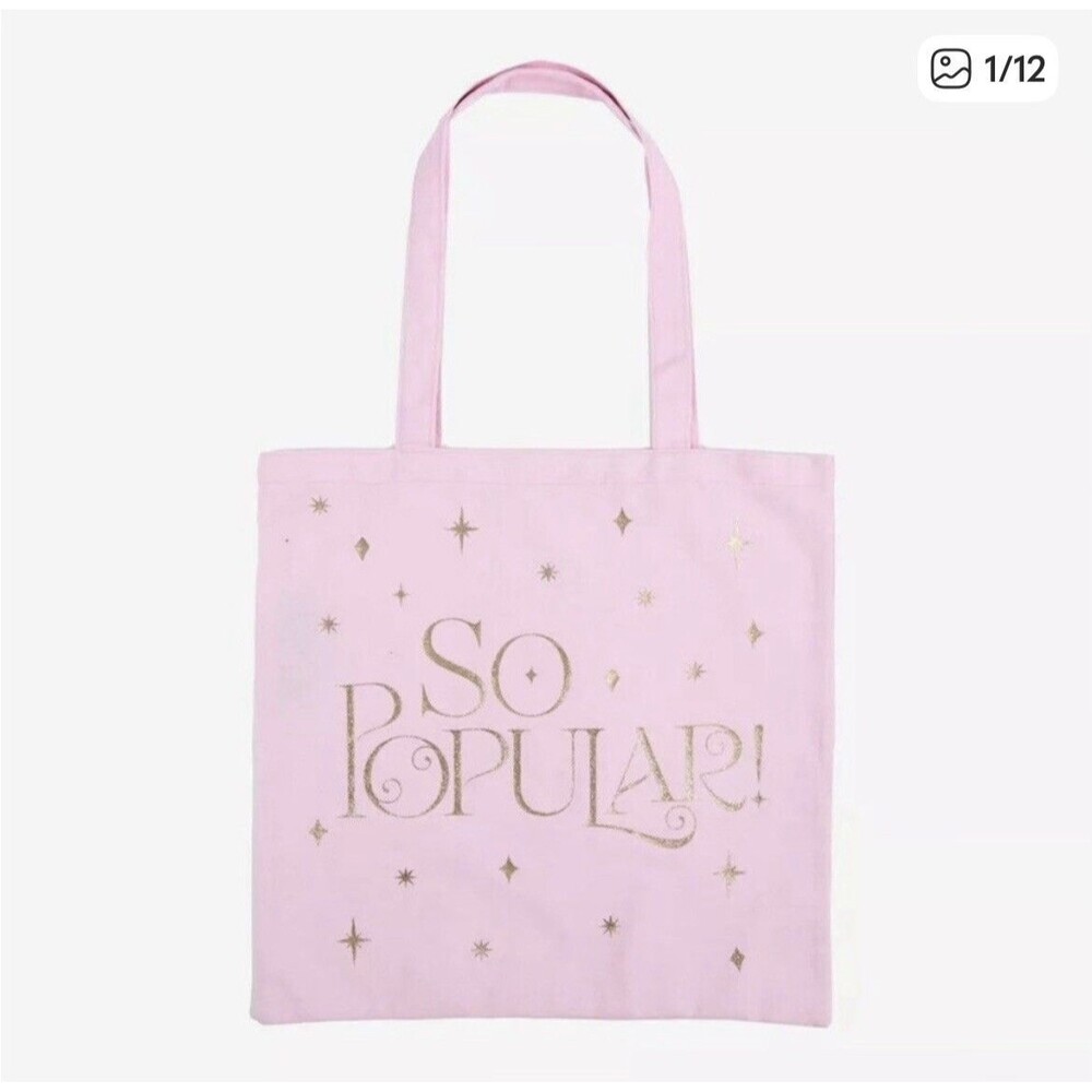 Bioworld Universal Wicked x Target Pink & Metallic Gold So Popular! Tote Bag GUC